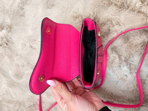 saddle mini bag fuchsia pink