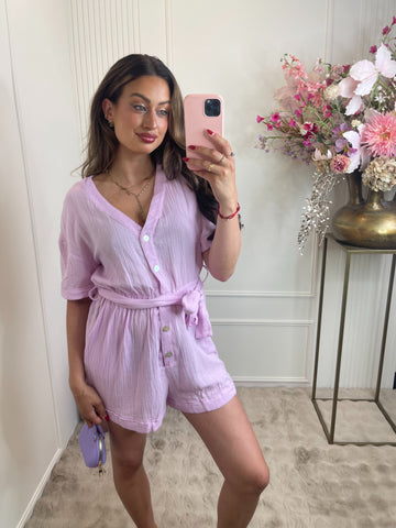 Lola cotton playsuit lila