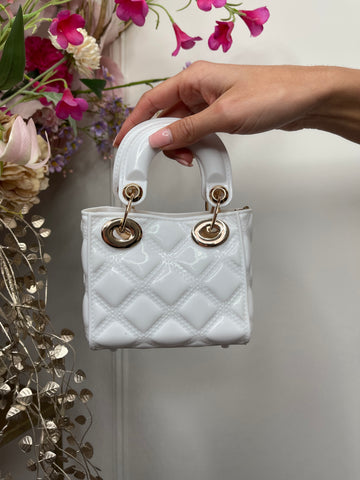 didi pearl mini bag white