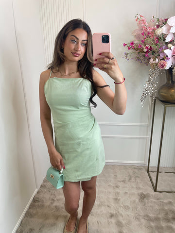 Linnen dress mint green