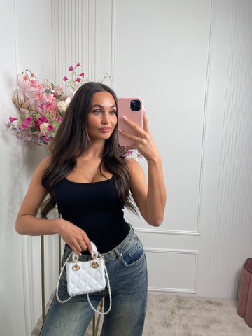 didi pearl mini bag white