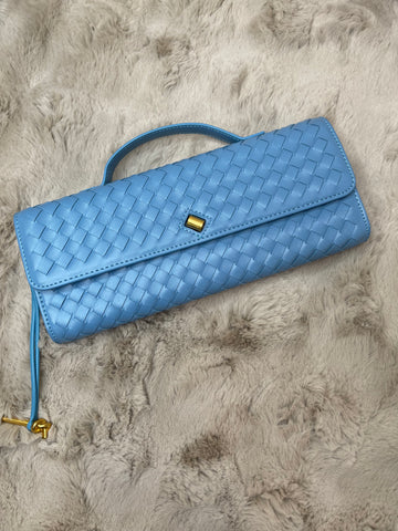 roxanne print bag ocean blue