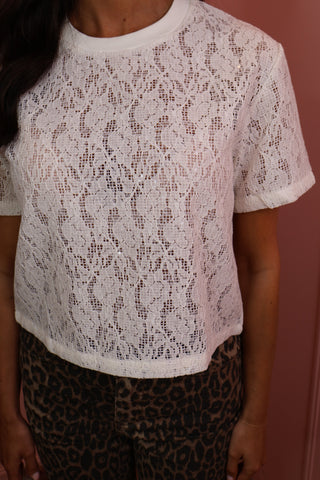 tamar white glitter lace shirt