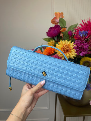 roxanne print bag ocean blue