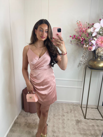 Satin dress light pink