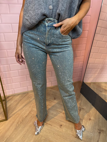 all over diamond stretch jeans