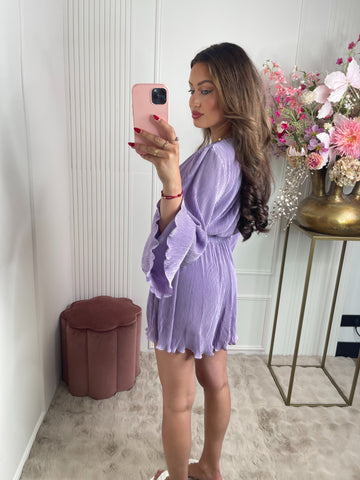 Rib playsuit lila