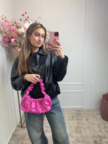 Iris hand bag fuchsia pink