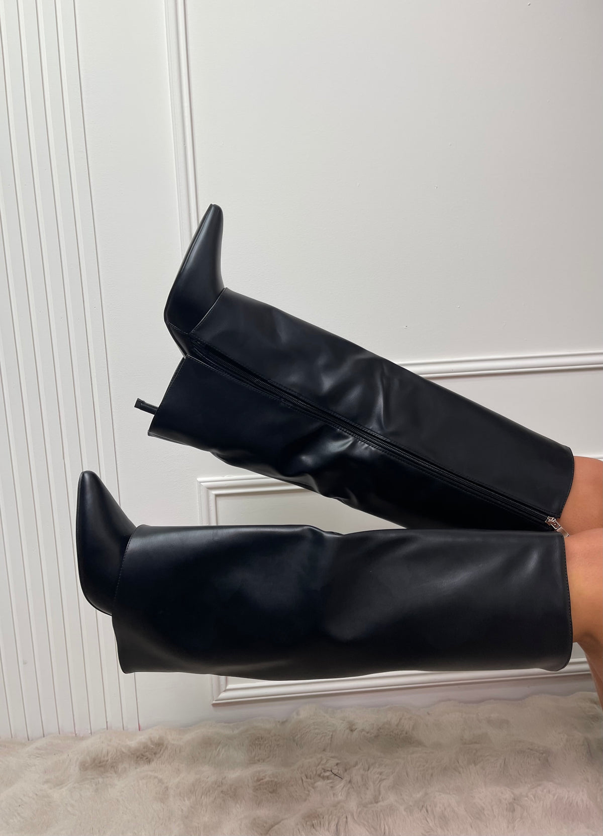 gina inspired black boots