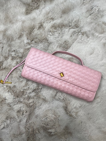 Roxanne print bag baby pink
