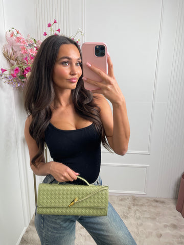 roxanne print bag olive green