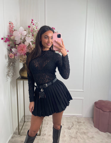 Roxanne belt skirt black