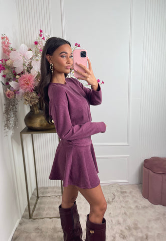 Sarah perfect basic dress bordeaux red