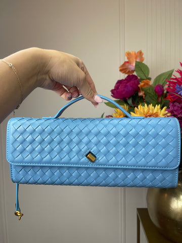 roxanne print bag ocean blue