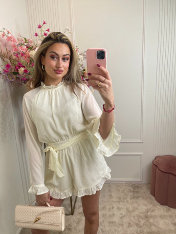 lotte dots open back playsuit creme