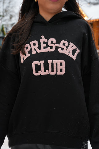 apres-ski club hoodie black/baby pink