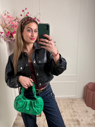 iris hand bag apple green