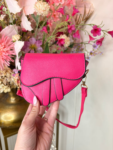 saddle mini bag fuchsia pink