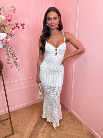 jacky long dress white