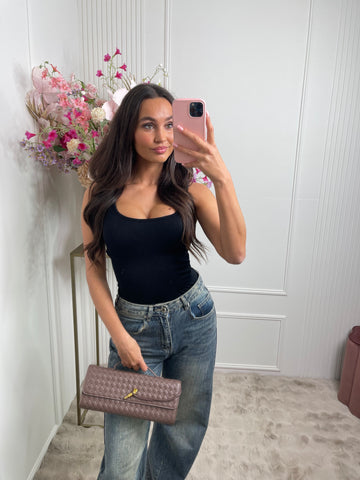 roxanne print bag mocha brown