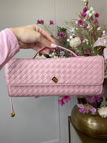 Roxanne print bag baby pink