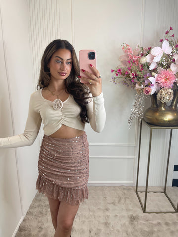 Party glitter skirt rose pink