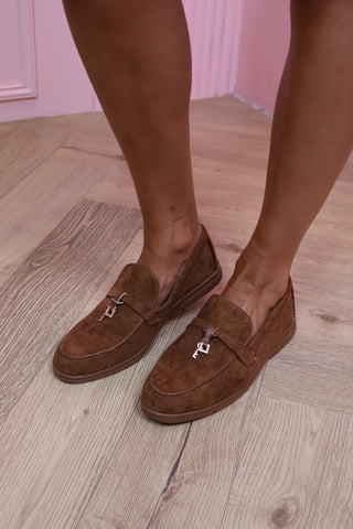 camel loafers