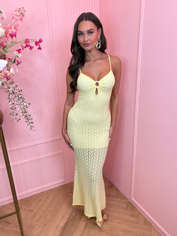 jacky long dress yellow