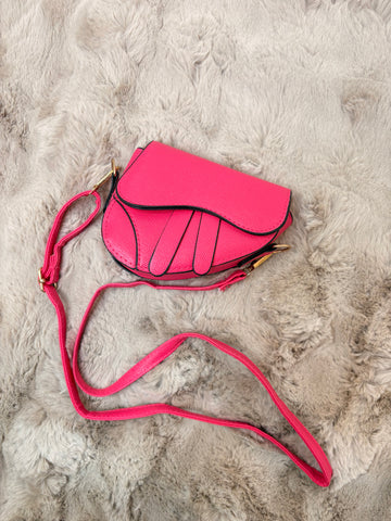 saddle mini bag fuchsia pink