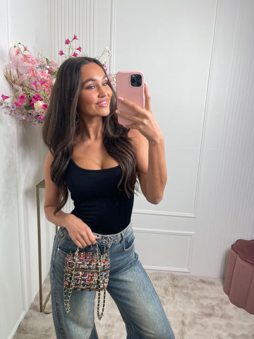 tweed vanity bag dark multicolour