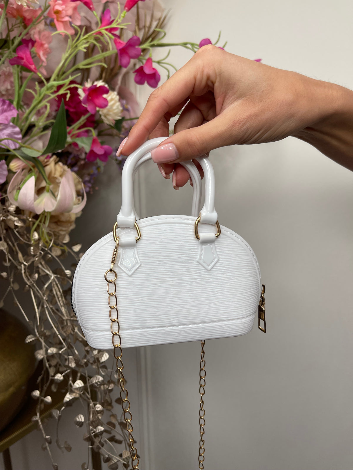 Elena mini bag white