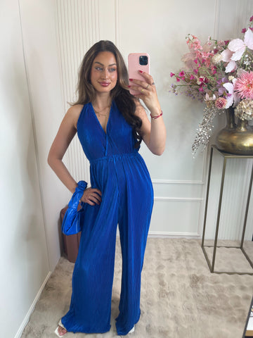 Beau rib jumpsuit kobalt blue