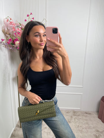 roxanne print bag khaki