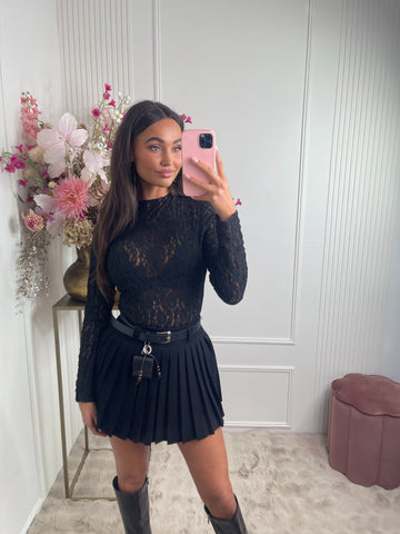 Roxanne belt skirt black