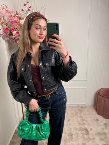 iris hand bag apple green