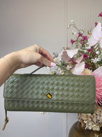 roxanne print bag khaki