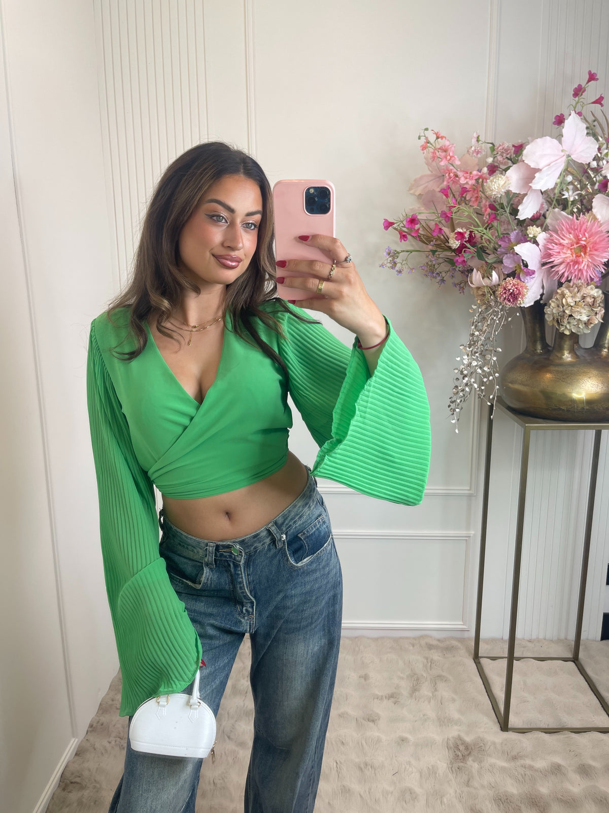 Sammy flair top green
