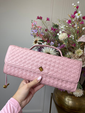 Roxanne print bag baby pink