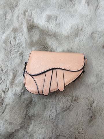 saddle mini bag peach