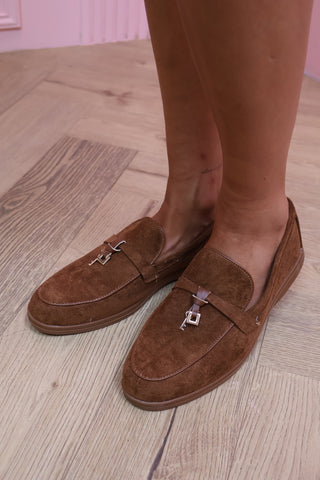 camel loafers