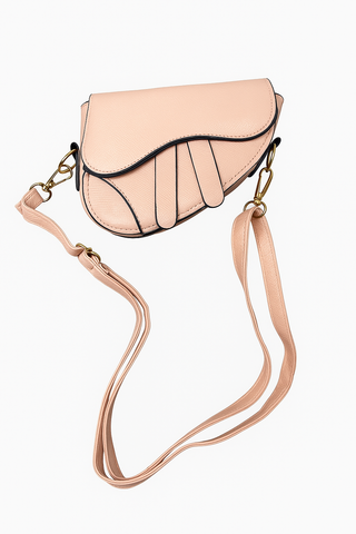 saddle mini bag peach