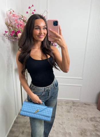 roxanne print bag ocean blue