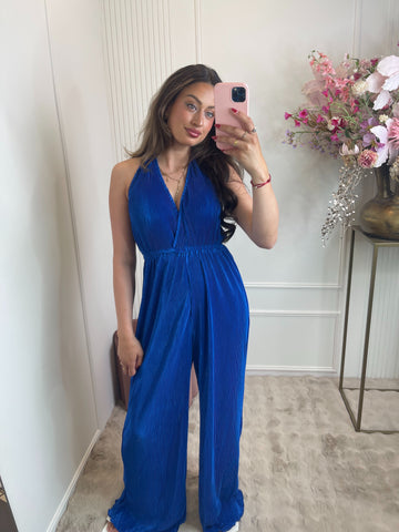 Beau rib jumpsuit kobalt blue