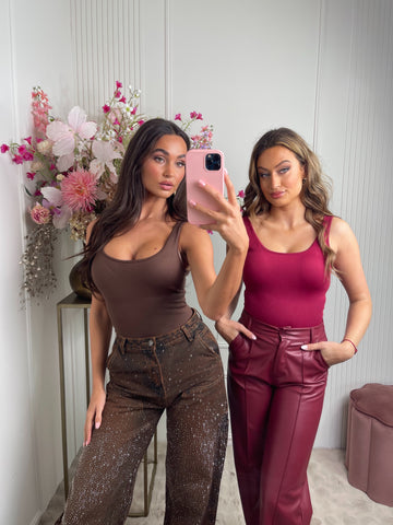 rosella stretch body bordeaux red