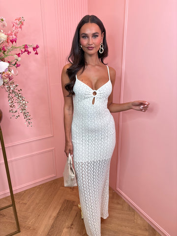 jacky long dress white