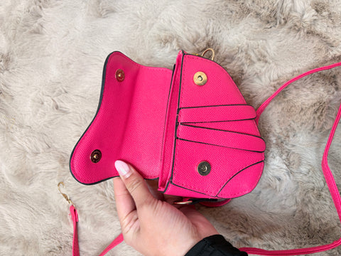 saddle mini bag fuchsia pink