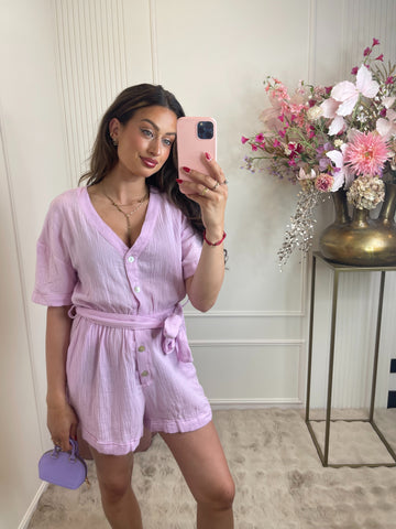Lola cotton playsuit lila