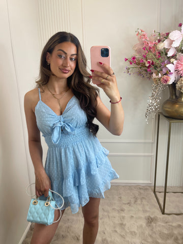 Noa dots playsuit baby blue