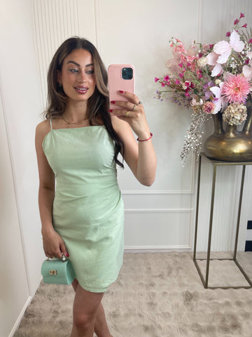 Linnen dress mint green