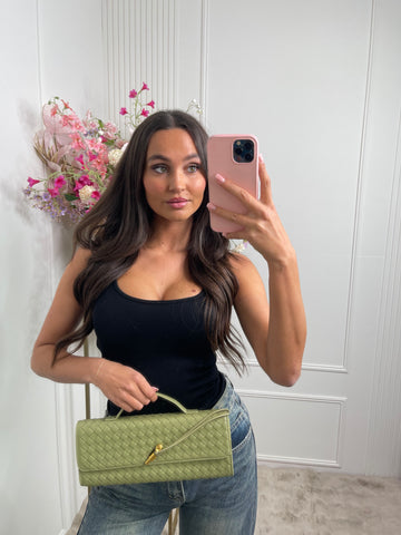 roxanne print bag olive green